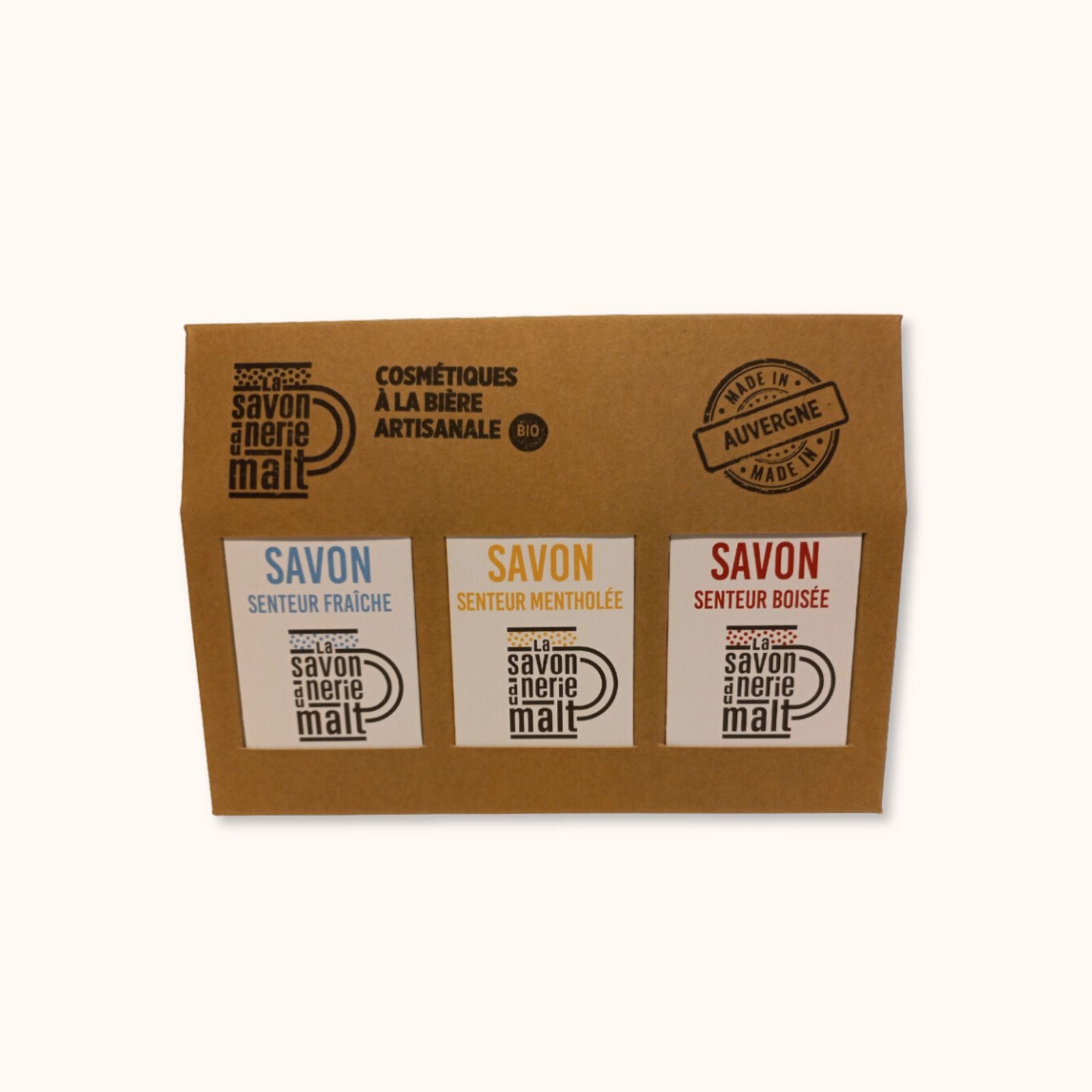 Trilogie Savons à la bière artisanale Bio (3 x 100 gr.)